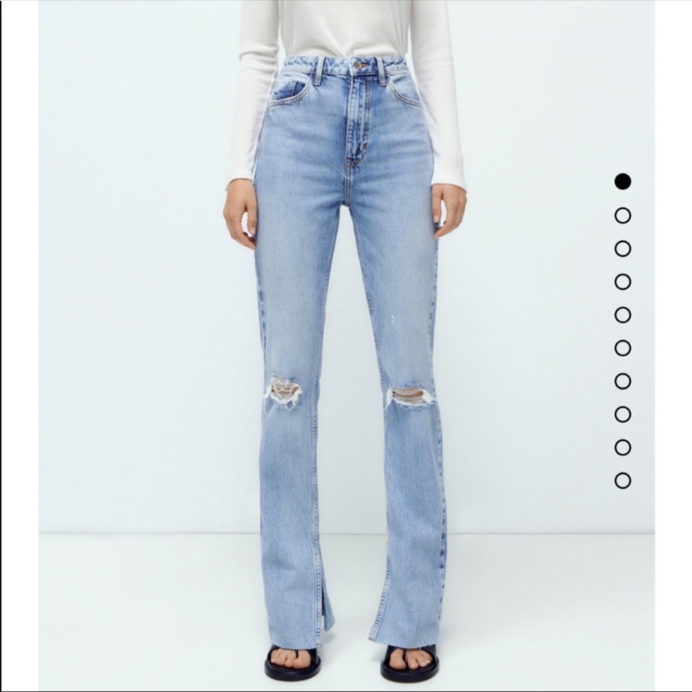 Zara High rise flared slim fit jeans